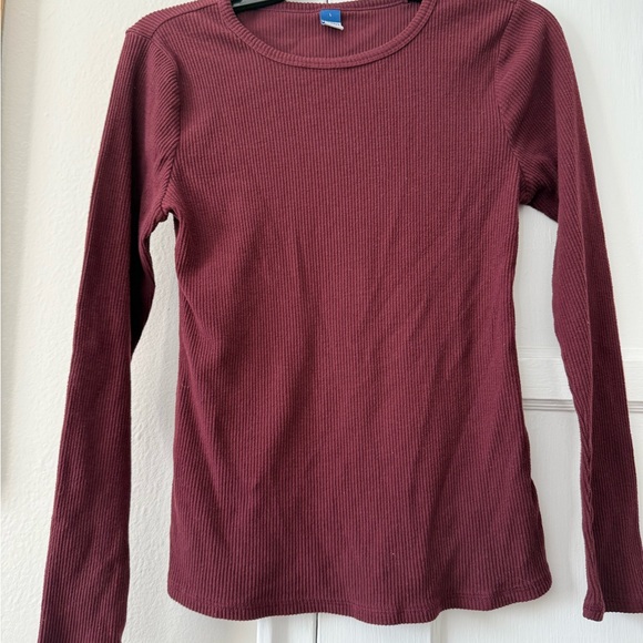 Old Navy Tops - Old Navy Maroon Ribbed Knit Top